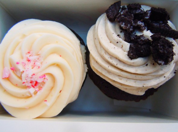 Prairie Girl Bakery mini cupcakes in Chocolate Peppermint and Cookies and Cream